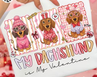 Mon teckel est ma Saint-Valentin Png, Coquette de la Saint-Valentin Png, Png coeur Saint-Valentin, Png rétro de la Saint-Valentin, amour de chien de la Saint-Valentin, fichier numérique