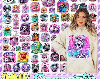 200+ Funny Animal Png Bundle, Sarcastic Png, Cute But Feral Opossum PNG, Bougie Skull Png, Snarky Raccoon Opossum, Stay Trashy Png