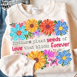Retro Mama Quote png, She is Mom Png, Penseldrag Mama Png, Boho Floral Mama Png, Mom Png, Mors Dag Present Png, Blessed Mom PNG bild 1