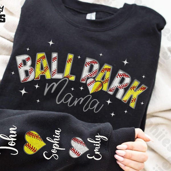 Benutzerdefinierte Kindername Baseball Softball Ballpark Mama Png, Retro Baseball Mama Png, Softball Baseball Sublimation, Kokette Softball Shirt Design
