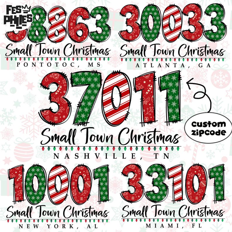 Custom Your Christmas City Name Png Bundle, Custom Small Town Christmas ...