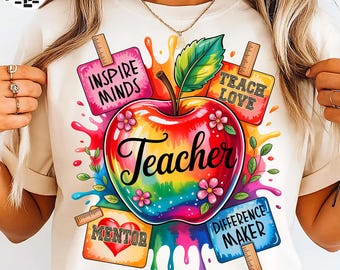 Teacher Png, Teaching PNG, Happy Teacher Appreciation Tshirt Design, Back To School PNG, Last Day Of School Png, Teacher Life Sublimation