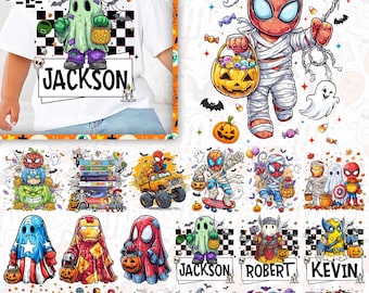 30+ Trendy Spider Halloween PNG, Superhero Trick Or Treat PNG, Boy Halloween PNG, Cute Kids Spooky Design, Halloween Sublimation Bundle