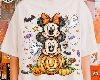 Preppy Halloween Png, Magical Mouse Halloween PNG Doodle, Magical Cartoon PNG, Spooky Vibes PNG, Magical Kingdom Png, Cartoon Fall Design