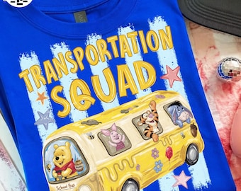 School Bus Driver PNG, Transportation Squad Bear Design, First Day Driver Back To School Digital Download
