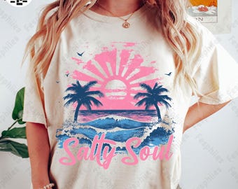 Immagine PNG estiva Salty Soul, Immagine PNG estiva di tendenza, Immagine PNG da spiaggia, Immagine PNG con vibrazioni da spiaggia, Immagine PNG con vibrazioni estive, Immagine PNG divertente e sarcastica, Immagine PNG estiva estetica