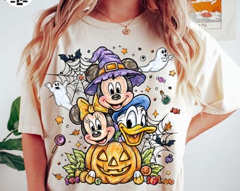 Preppy Halloween Png, Magical Cartoon Png, Spooky Vibes Png, Cartoon Fall PNG, Magical Mouse Halloween PNG Doodle, Magical Kingdom Png
