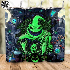 Nightmare Horror Movie 20oz Skinny Tumbler Png, Halloween Cartoon Nightmare Png, Halloween Pumpkin King 20oz Tumbler Png, Digital Download