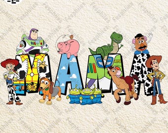 Mama Toy Factory Movie Png, Cartoon Mother's Day Png, Custom Name Kids Png, Family Vacation Png, Magical Kingdom Png, Digital Download