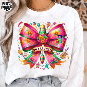 Mexican Pinata Coquette Bow Design, Viva La Fiesta PNG, Mexican Party Sublimation, Fiesta Vibes Png, Fiesta Party Png, Festival 2025 Png