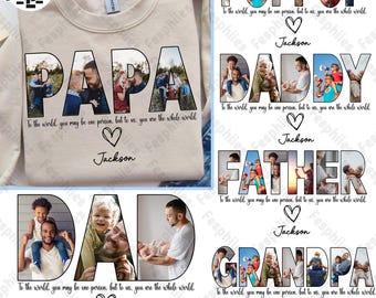 Custom Dad Photo Canva Template, Customized Fathers Day Gift for Dad, Custom Design Your Own with Text And Picture, Personalized Photo Png