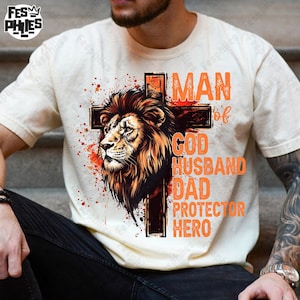 Dad Png, Christian Png, Dad Lion Png, Father Png, Christian Cross Png, Man Of God Png, Bible Verse Png, Jesus Png,  Dad Shirt, Christian Dad