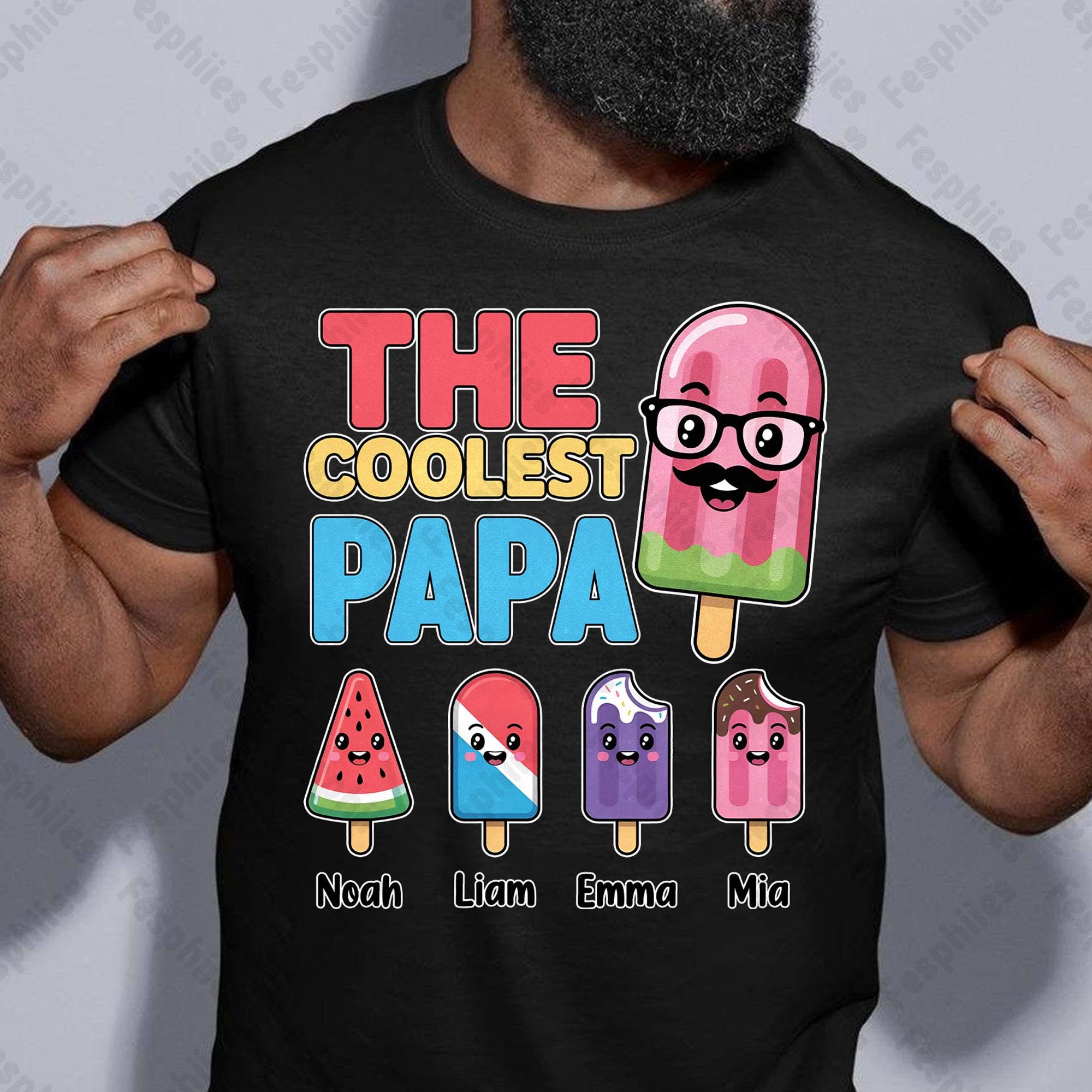 Pop Daddy Signs Personalized the Coolest Pop Papa Dad Png Bundle, Custom Popsicle With ...