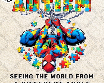 Spider Cartoon Autism Awareness Png, Autism Superhero Cartoon Png, Cartoon Awareness Png, Autism Puzzle Cartoon Png, Be Kind Png