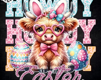 Hola Pascua (Png), Orejas de conejo de Pascua occidentales (Png), Ganado de Pascua (Png), Linda vaca de las Tierras Altas de Pascua, Feliz Pascua (Png), Diseño de camiseta retro de Pascua