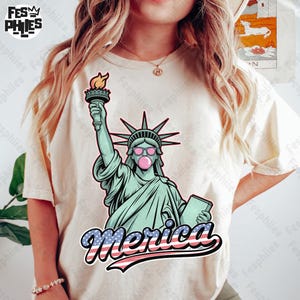 Retro 4th Of July Statue of Liberty Png, America July 4th Png, American Girl Shirt Design, USA Png, Trendy Patriotic Shirt Png, America Png