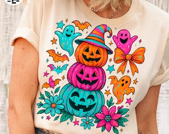 Bat Ghost Png, Preppy Neon Halloween Pumpkin Ghost Png, Coquette Halloween Bow Png, Girly Spooky Pumpkin Png, Fall Png, Cute Halloween Png