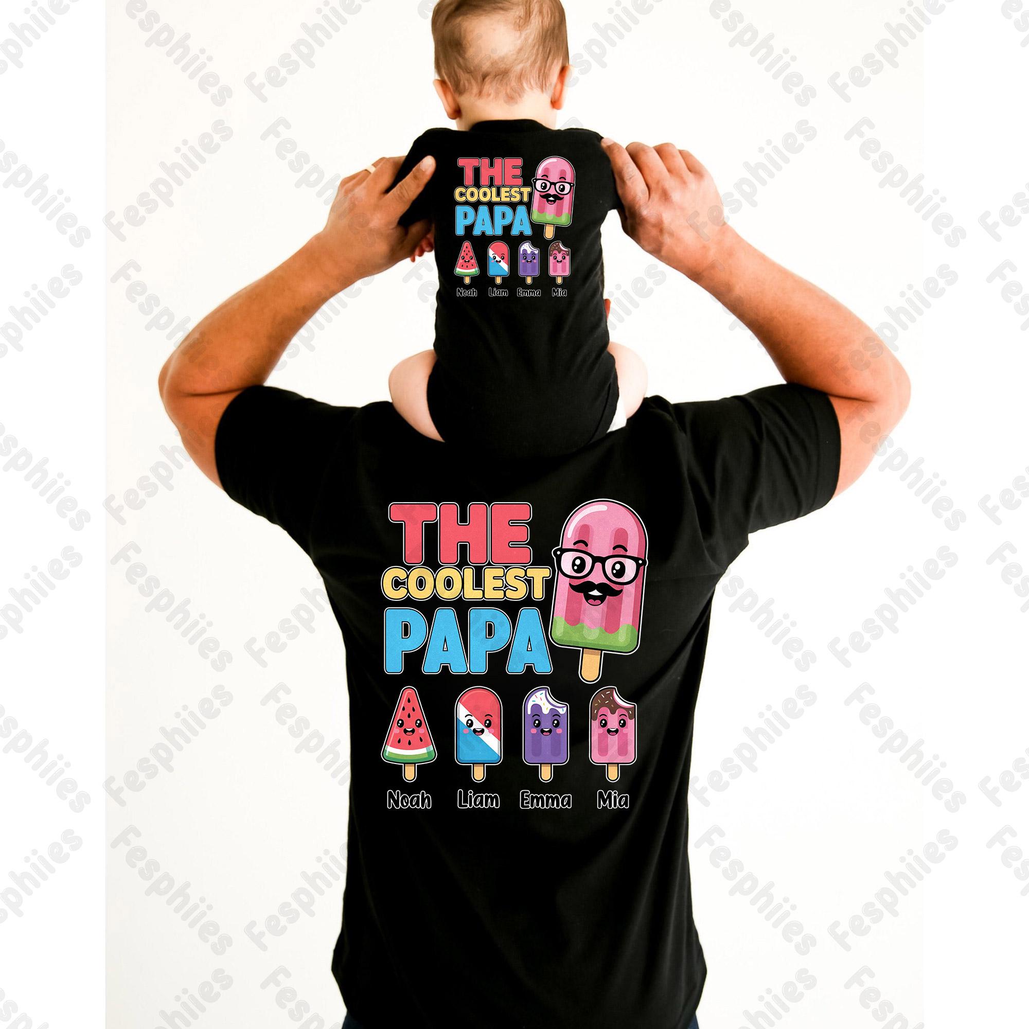 Pop Daddy Signs Personalized the Coolest Pop Papa Dad Png Bundle, Custom Popsicle With ...