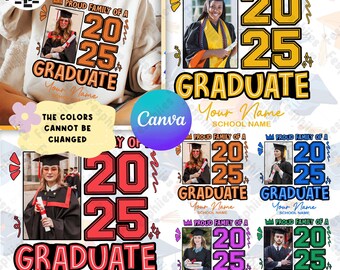 Canva Template Graduation Insert Photos, Pop Out Graduation Senior Canva Editable Png, Proud 2025 Graduate Template, Graduation 2025 Png