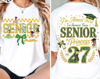 Princess Frog Senior 2027 PNG, Frog Prince Graduation Design, Two Sided Senior Shirt PNG, Magic Graduation Sublimation, Digital Download