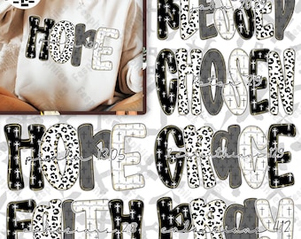 6 Leopard Bible Bundle Png, Checkered Jesus Png, Pray Hope Blessed Design, His Mercy Png, Jesus Christian Sublimation, Bible Verse Design