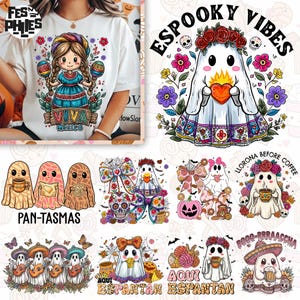 Paquete de más de 10 imágenes PNG de fantasmas conchas mexicanas de Halloween, conchas espeluznantes PNG, ambiente espeluznante PNG, conchas de Halloween PNG, fantasma de Pan Dulce PNG