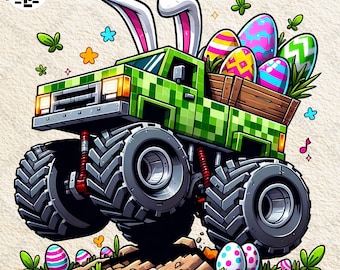 Niños minando Pascua PNG, Feliz Pascua, hermano PNG, Camión monstruo de Pascua PNG, Camión monstruo de Pascua PNG, Diseño de camión monstruo de Pascua para niño PNG