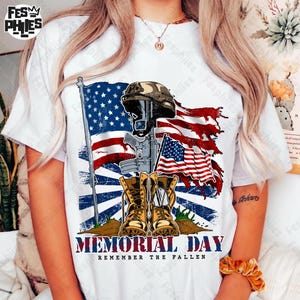Retro Memorial Day Remember The Fallen Png, Proud Veteran Shirt Design, Vintage Military Png, American Soldiers Png, Patriotic American Png