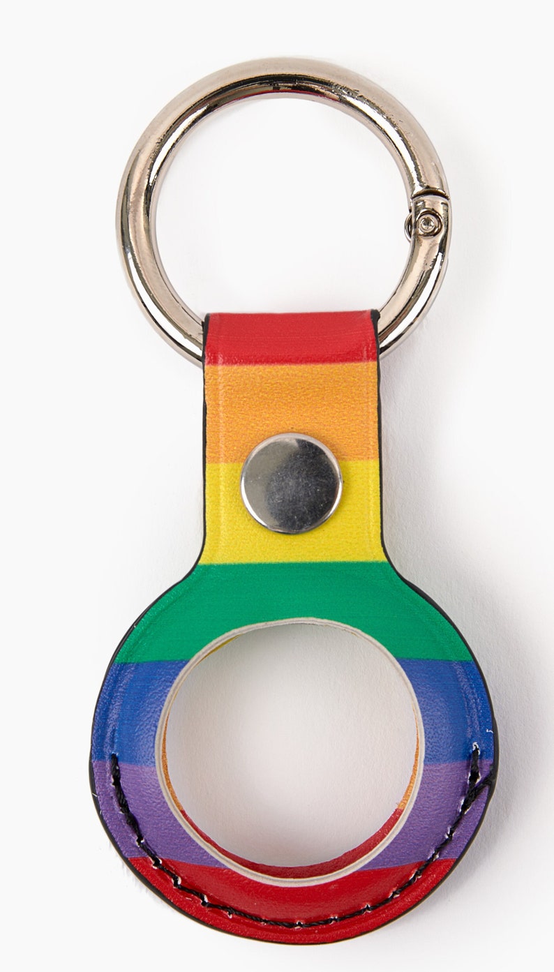 Rainbow AirTag Case, AirTag Keychain, Pride AirTag, AirTag Cover, Bag Air Tag Case, Tracker Tag Case, Target AirTag, Air Tag Key Chain image 2