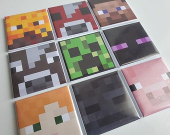 Minecraft Locker Magnets