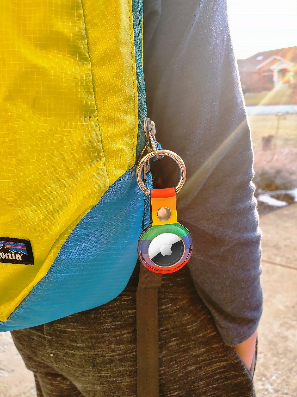 Rainbow AirTag Case, AirTag Keychain, Pride Airtag, AirTag Cover, Bag