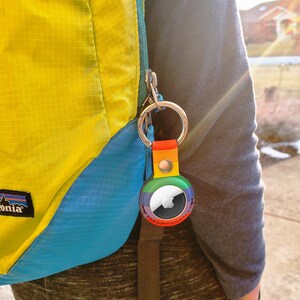 Rainbow AirTag Case, AirTag Keychain, Pride AirTag, AirTag Cover, Bag Air Tag Case, Tracker Tag Case, Target AirTag, Air Tag Key Chain image 4