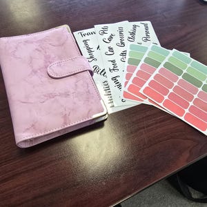 Carpeta de presupuesto: organizador duradero de piel sintética para el seguimiento de gastos, regalo perfecto para los entusiastas de la planificación financiera, regalo ideal para estudiantes.