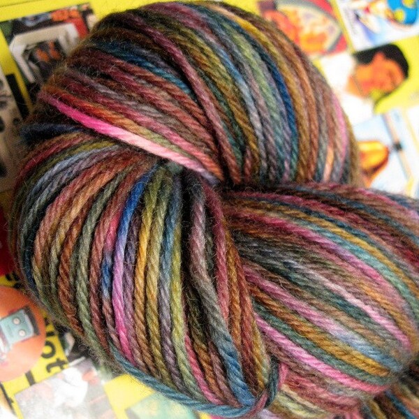 Cattywumpus-Handpainted Wool Yarn