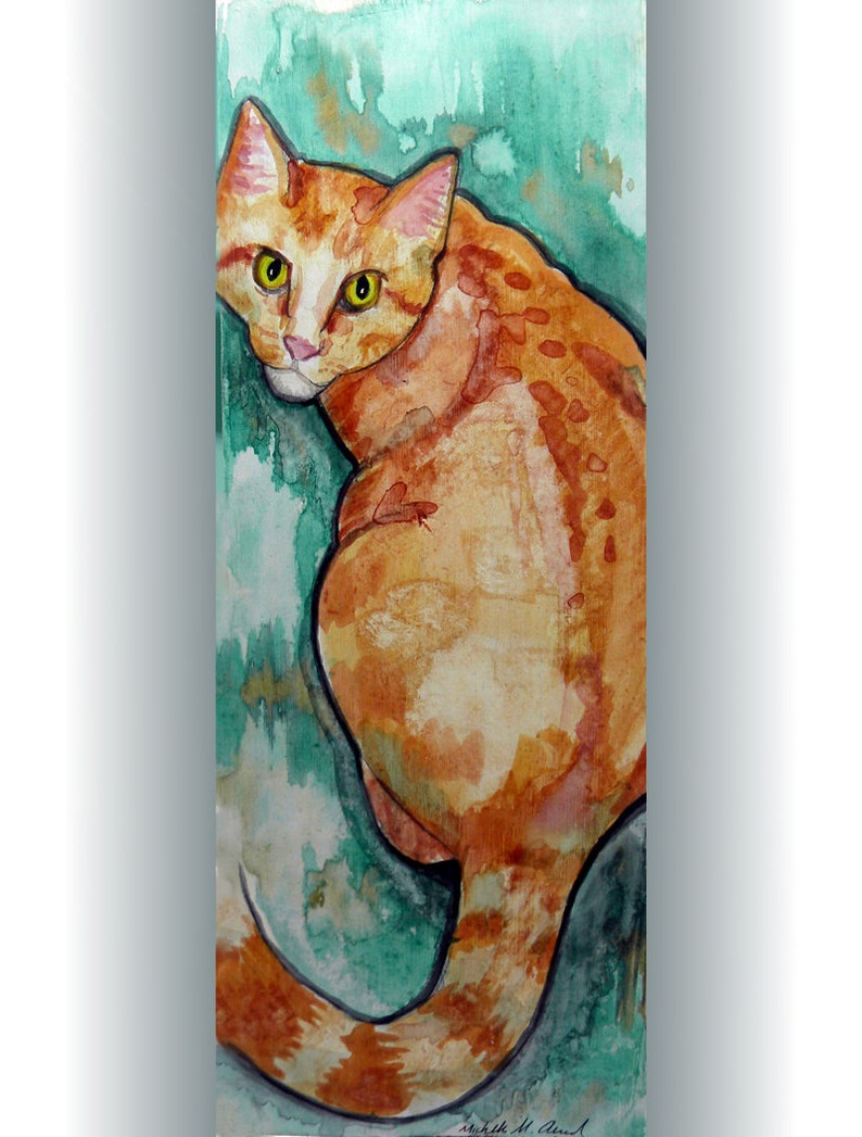 Custom Watercolor Pet Portrait on Wood. | Etsy