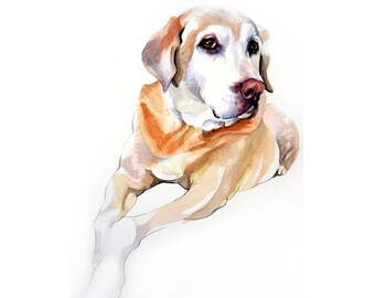 11x14 Custom Watercolor Pet Portrait