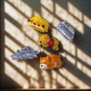 Pinza para el pelo para mujer, accesorio acrílico con diseño de animales de dibujos animados, ideal para el día a día, un regalo divertido para amantes de los animales.