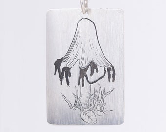 Silver Purse Charm, Gothic Charm, Small Key chain Fathers Day Gift From Daughter,  Plant Lover Gift, Charm, Zipper Pull, Gift For Her