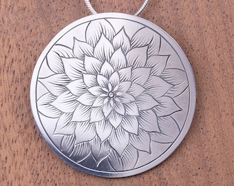 Dahlia Necklaces Silver, Christmas Gifts For Mom Necklace From Daughter, Western Necklace For Her, Western Jewelry For Women