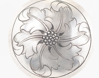 Silver 1.50 inches Saddle Concho, Slotted Conchos, Bridle Rosettes, 1.50" For Saddle, Conchos For Belts, Conchos For Leather