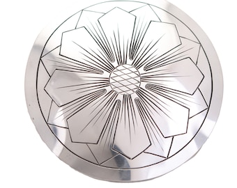 Silver Saddle Horn Cap 2", Hand Engraved Conchos Screw Back, For Jewelry, Bag Making Supplies, Horse Christmas Gifts, Saddle  Loop Back