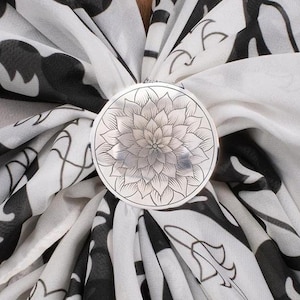 Silver Western Scarf Ring, Neckerchief Slide Handmade | Bandana Slide For Men, Scarf Slide, Wild Rag Slide, Scarf Jewelry Gift for Daughter
