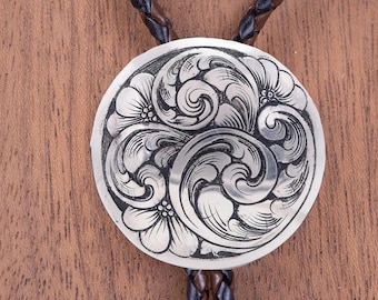Wedding Bolos For Men, Sterling Silver Bolo Tie, Western Jewelry Men, Silver Concho Bolo for Women, Christmas Gifts For Dad From Daughter,