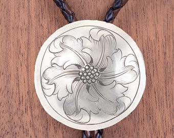Wedding Bolos For Men, Sterling Silver Bolos Tie, Western Jewelry Men, Silver Concho Bolo for Women, Christmas Gifts For Dad From Daughter,
