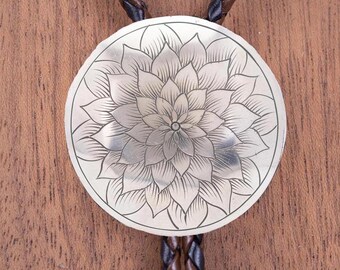 Wedding Bolos For Men, Sterling Silver Bolos, Western Jewelry Men, Silver Concho Bolo for Women, Christmas Gifts For Dad From Daughter,