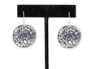 Southwest Concho Earrings Dangle, Boho Everyday Silver Earrings, Dangle Earrings, Christmas Gifts From Daughter, Flower Jewelry