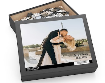 Personalisiertes Hochzeitsfoto Puzzle, Benutzerdefinierte Paar Geschenk, 252 Teile Puzzle, Jubiläum