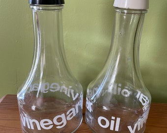 Vintage Gemco 1980’s Font Oil & Vinegar Cruets