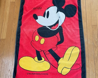 Vintage Florida Mickey Mouse Beach Towel