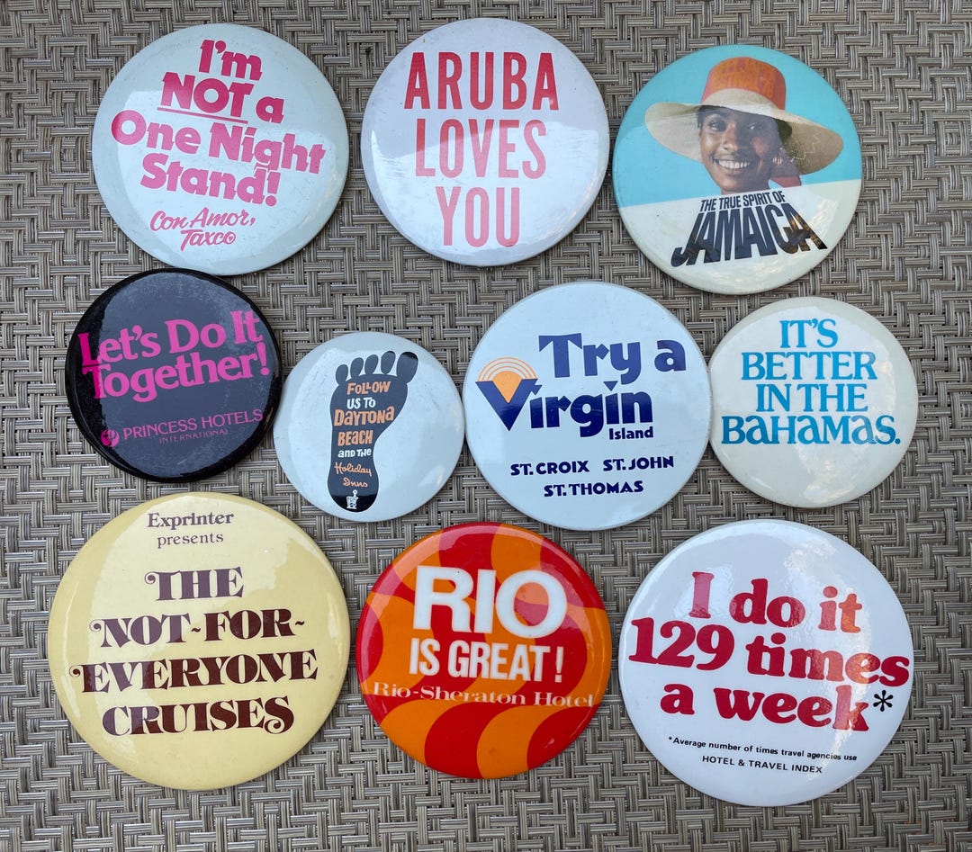 Vintage 1970’s Adult Risqué Travel Pins Set of 10 - Etsy